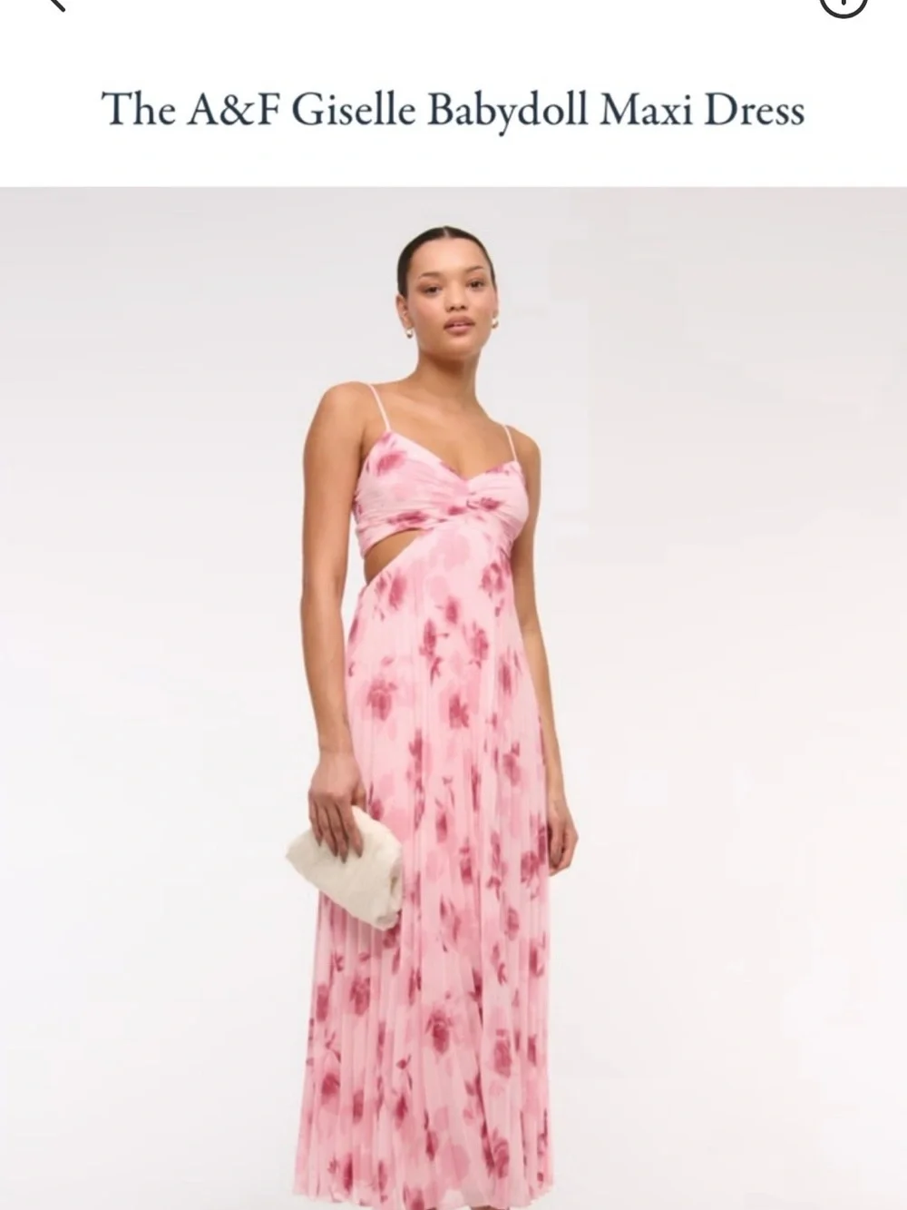 Abercrombie & Fitch Pink Floral Babydoll Maxi Dress NWT